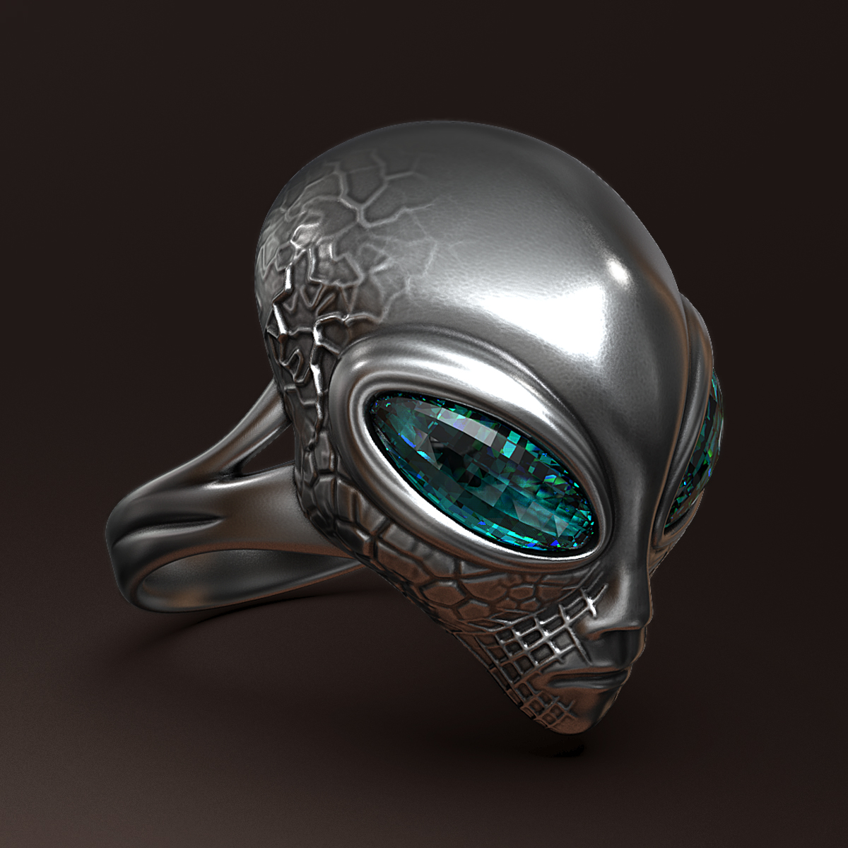 Alien ring 3D print model